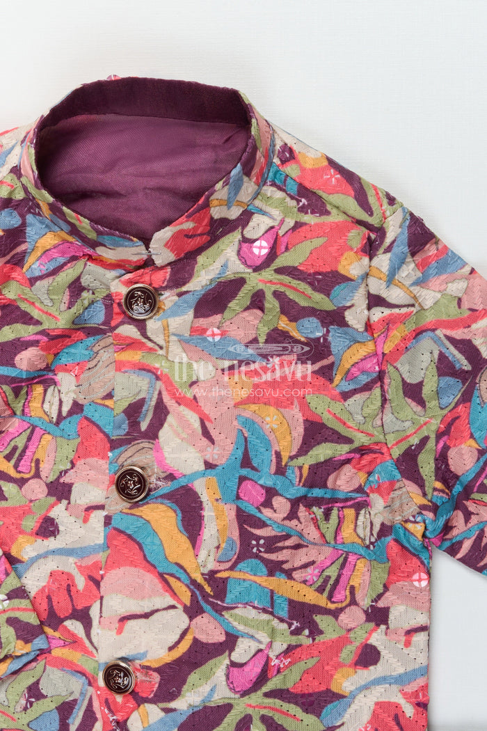 The Nesavu Boys Dothi Set Baby Boy Dhoti Kurta Set for Festive Functions and Cultural Days Nesavu Nesavu baby boy dhoti kurta set for festive events and ethnic school functions