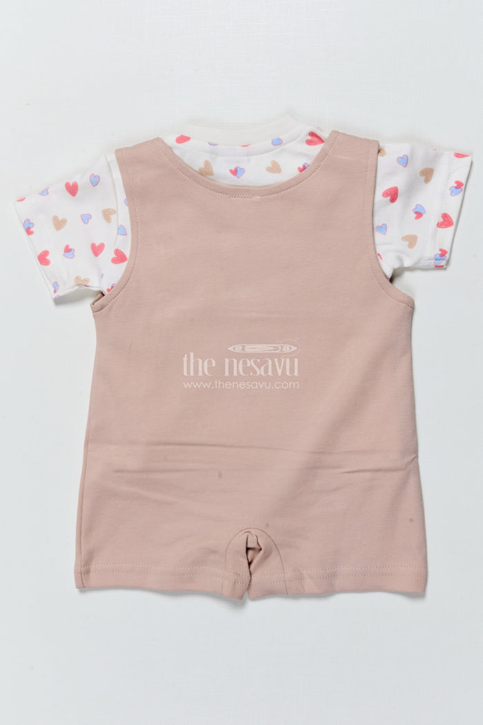 The Nesavu Baby Casual Sets Baby Romper Set with Embroidered Message for Casual Everyday Cuteness Nesavu Nesavu baby romper embroidered daddy quote  cute comfy outfit everyday bonding moments