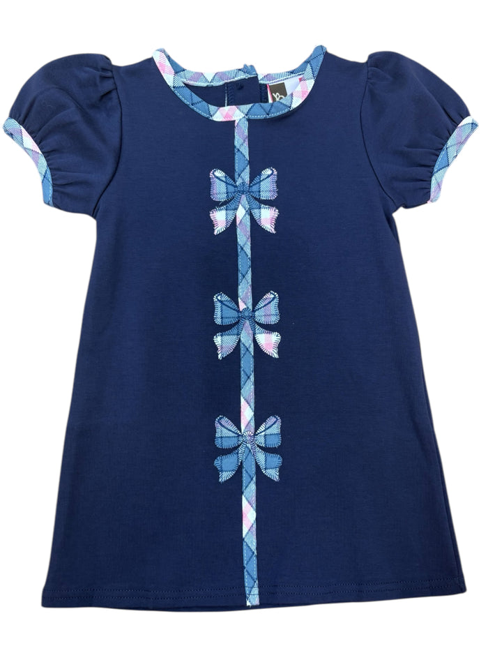 Banana Split-Holly Bow Dress Navy