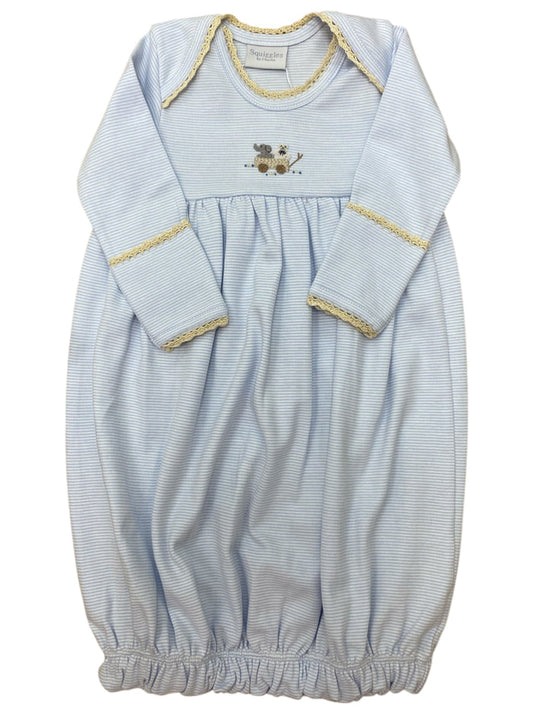 Bear and Elephant Lap Shoulder Gown- Squiggles