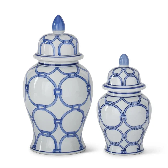 Blue & White Ceramic Ginger Jars- 2 sizes