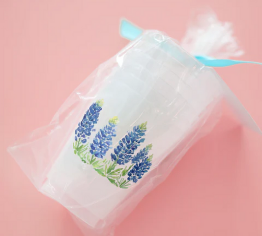Bluebonnet Fields Frosted Cup Set- TAYLOR PALADINO