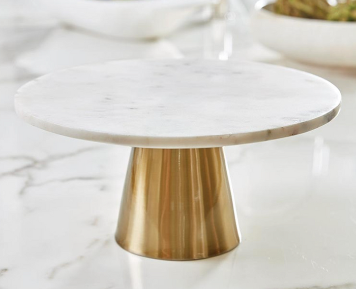 Brass and Marble Cake Stand
