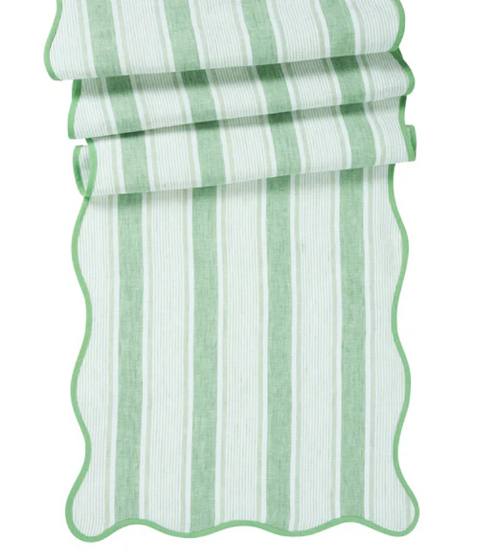 Cabana Stripe 18" x 90" Table Runner - Ocean