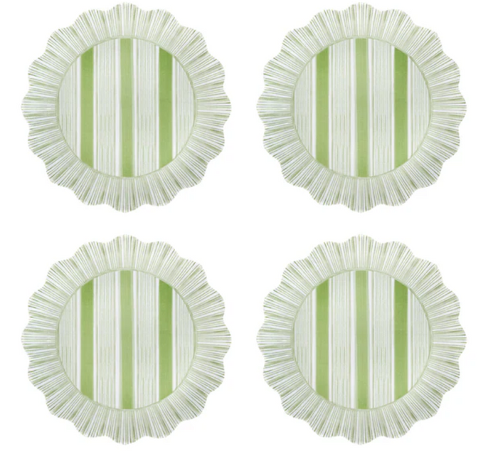 Cabana Stripe Melamine Dessert/Salad Plate Set/4