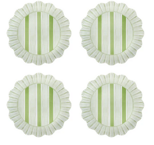 Cabana Stripe Melamine Dessert/Salad Plate Set/4