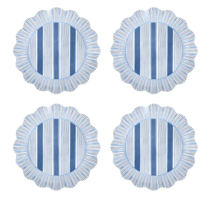 Cabana Stripe Melamine Dessert/Salad Plate Set/4