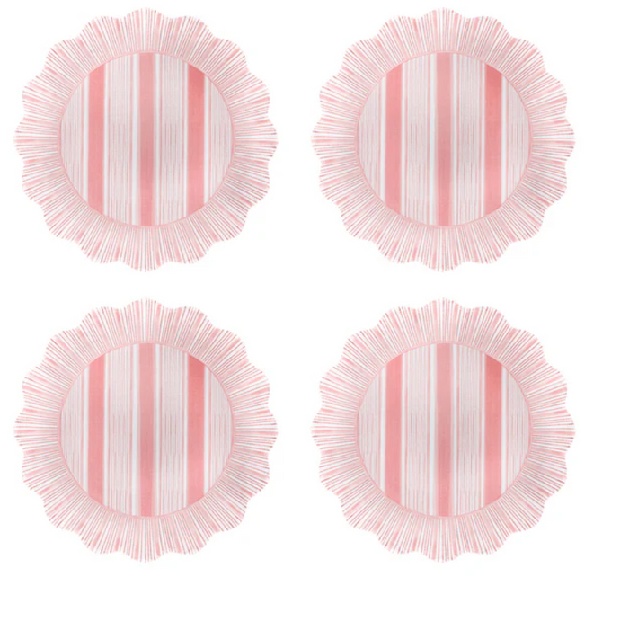 Cabana Stripe Melamine Dessert/Salad Plate Set/4