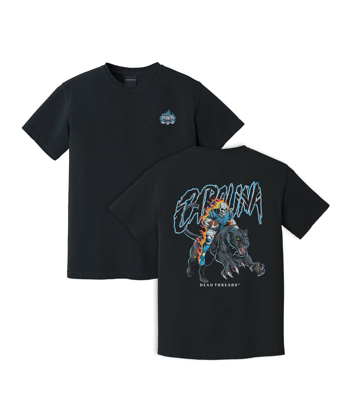 CAROLINA FOOTBALL v2 - "3 SKULL" PREMIUM T - SHIRT – T-Shirt – Dead Threads Apparel