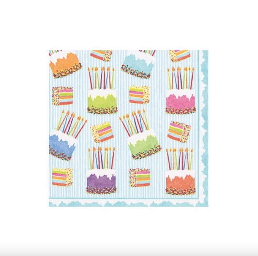 Caspari- Cake Frosting-Paper Linen Cocktail Napkins