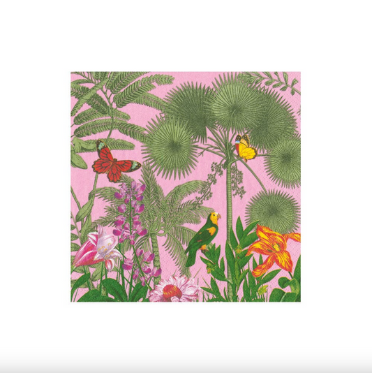 Caspari-Paradise Garden Canary Cocktail Napkin