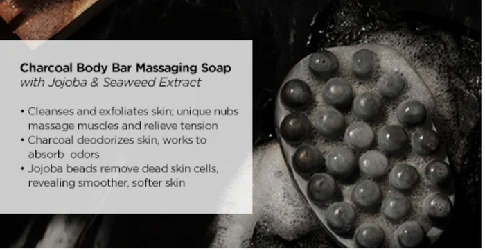 Charcoal Body Bar Massaging Soap- Jack Black