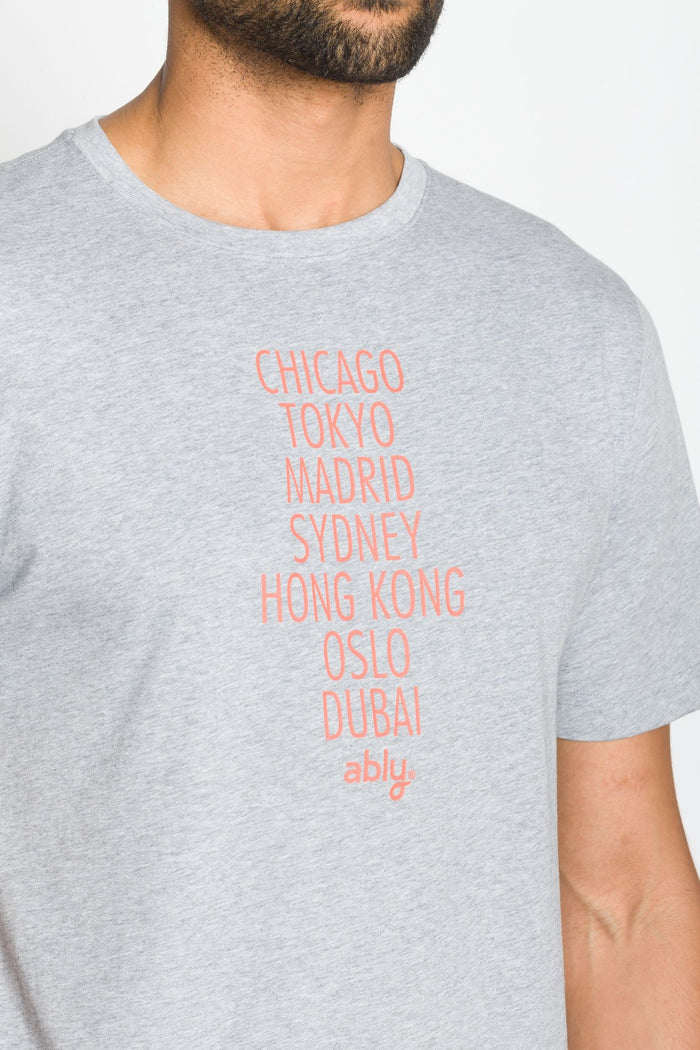 Cities | Men's Crew Neck Printed T-Shirt