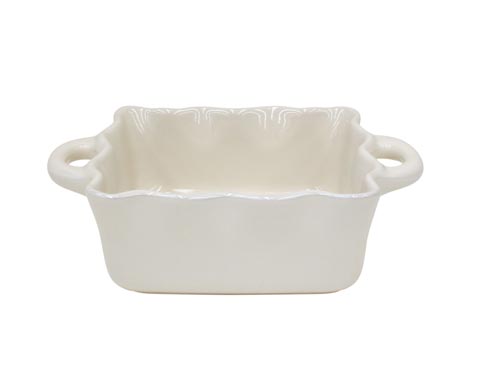Cook & Host Square Ruffle Baker white