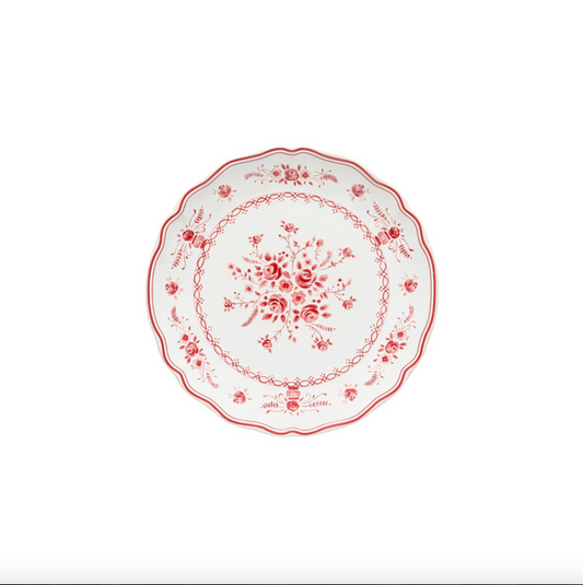 Costa Nova-Vila- Salad/dessert plate, White-red