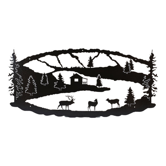 Cozy Cabin Wall Hanging W/Elk