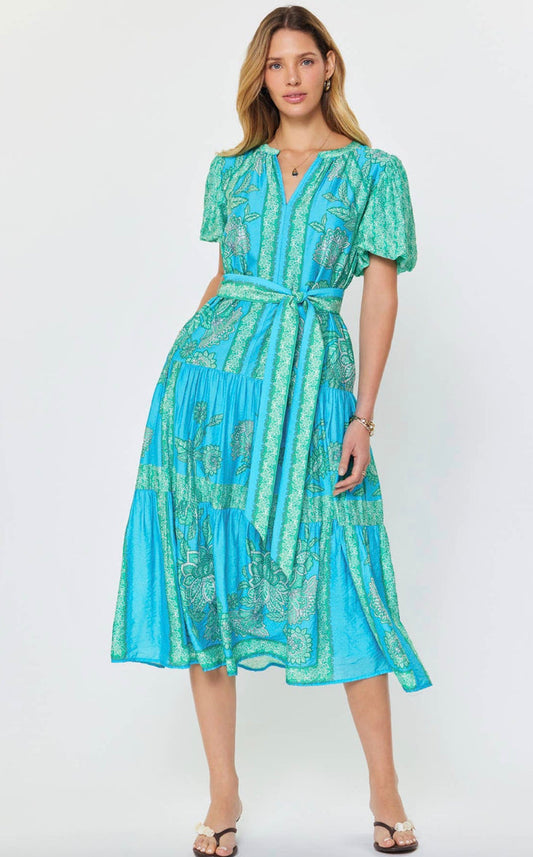 Current Air- Floral Paisley Printed Midi Dress