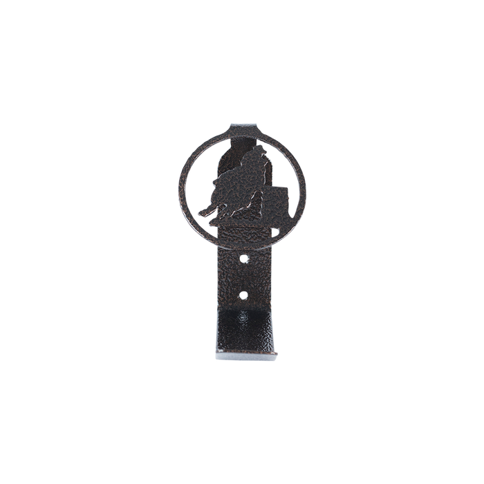 Cutting Horse Hat Hook - Textured Black Steel - Black Hammer, hand-made steel by Allwayz Mags