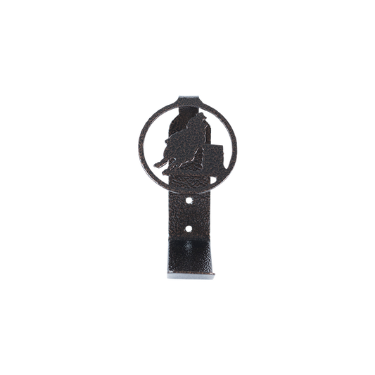 Cutting Horse Hat Hook - Textured Black Steel - Black Hammer, hand-made steel by Allwayz Mags