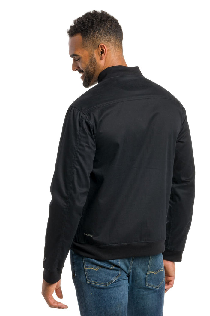 Cyan | Men's Zippered Cotton Bomber With Lining