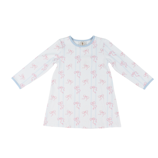 Cypress Row-Bowtiful Girls Susie Swing LS Dress