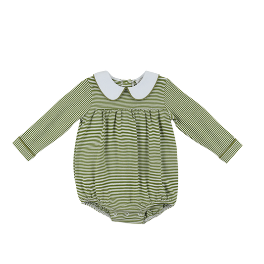 Cypress Row-Christmas Toile and Stripe Boys Classic LS bubble