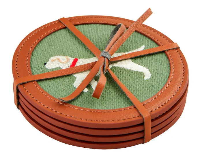 Dog Emblem Icon Coaster