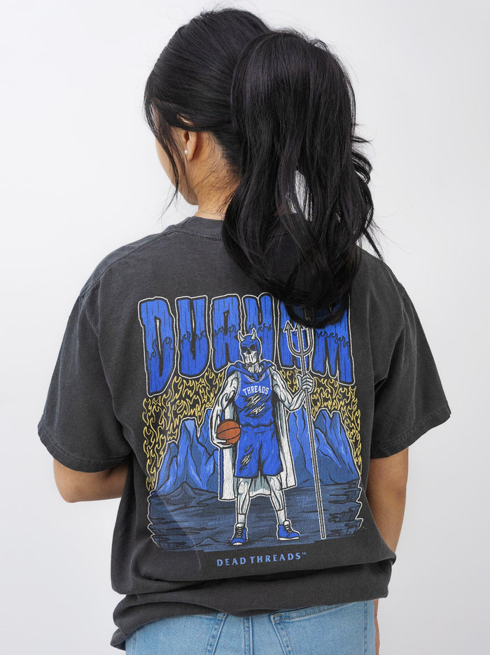 DURHAM BASKETBALL - “3 SKULL” PREMIUM T - SHIRT – T-Shirt – Dead Threads Apparel