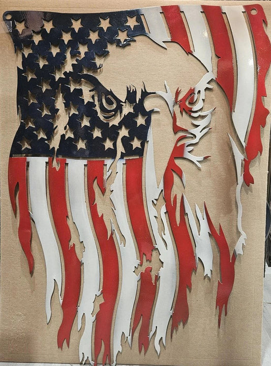 Eagle Flag - Red White Blue