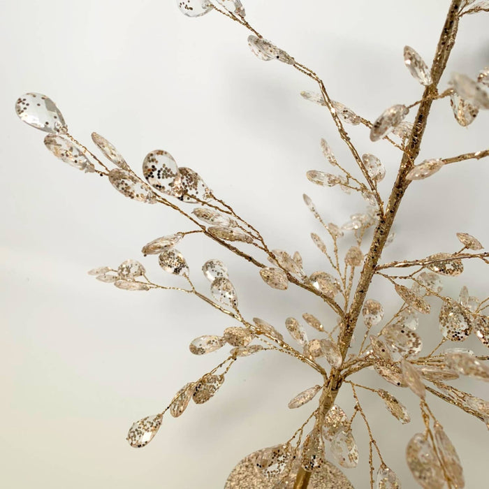 Elegant Pear Acrylic Gem Christmas Tree - Champagne 18.5"
