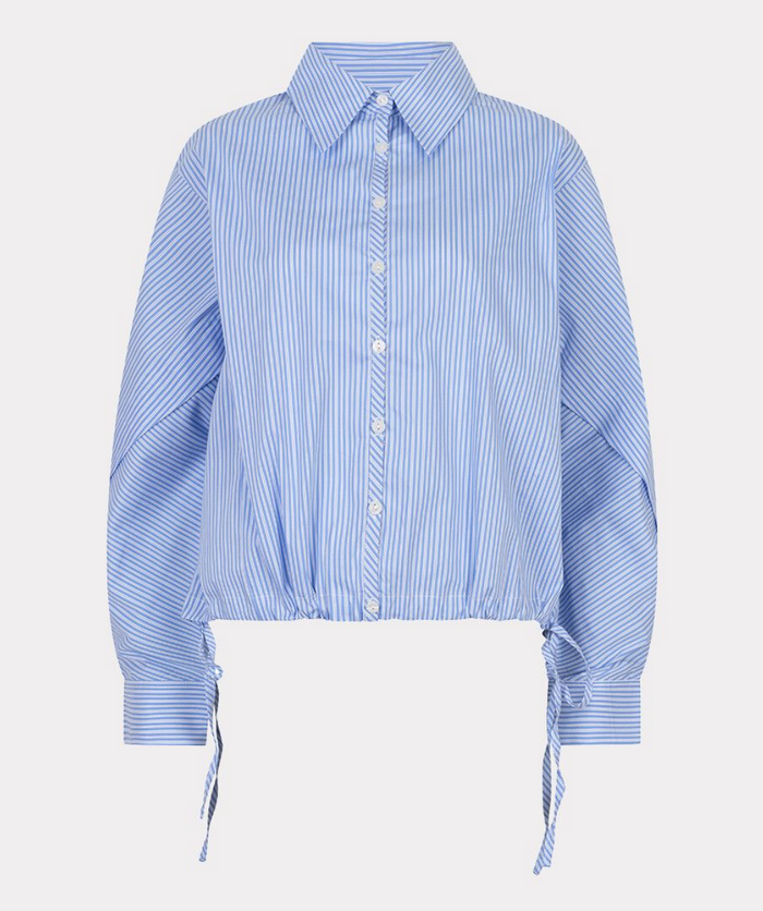 Esqualo-Blouse striped cropped batwing