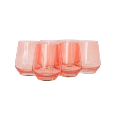 Estelle Peach Stemless Wine Glass