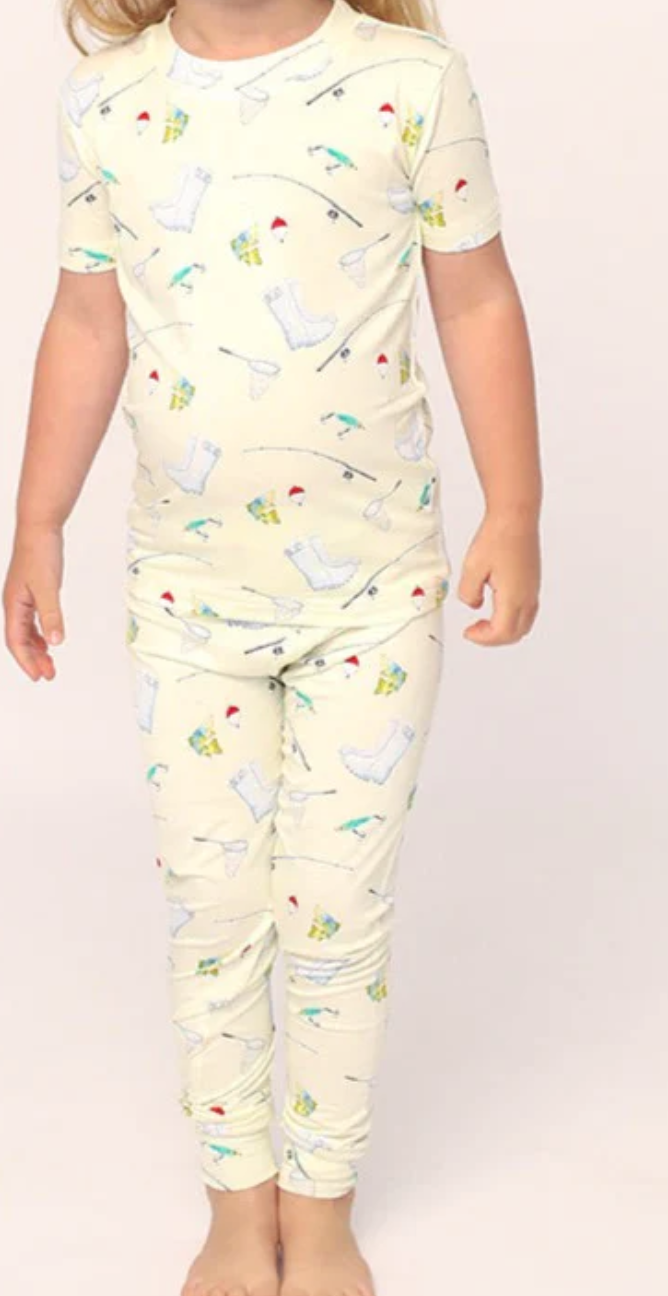Fishing 2 Piece Bamboo Pajama Set- southern slumber