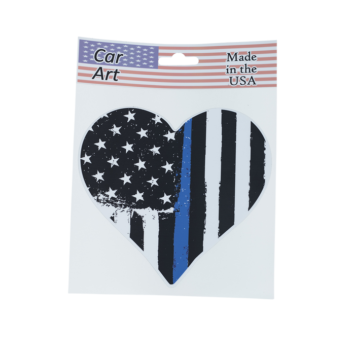 Flag Heart (Blue Line) - Vinyl Decal