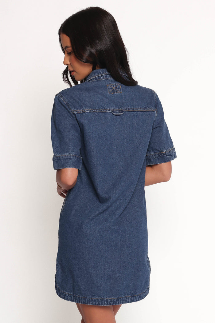 Petal and Pup USA DRESSES Fleming Shirt Mini Dress - Denim (Hold for Rack)