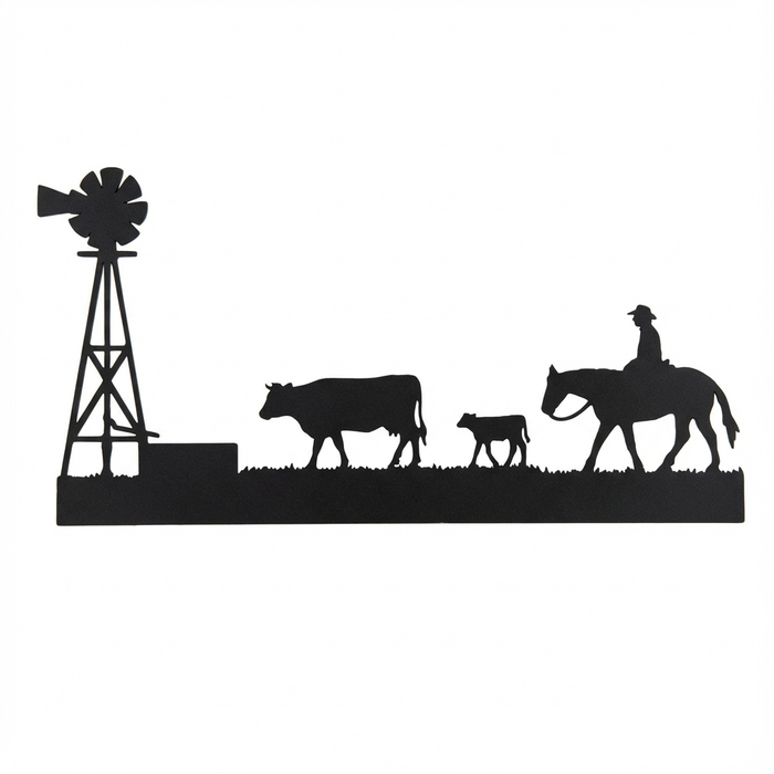 Black / Windmill & Cattle