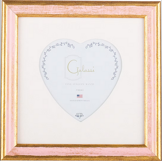 Galassi- Pink/Gold Florentine w/ 3x3 Heart Mat