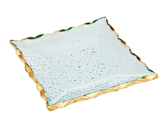 Gold Edge Square Plates