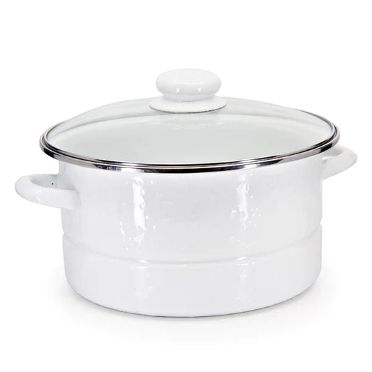 Golden Rabbit White 6 quart Stock pot