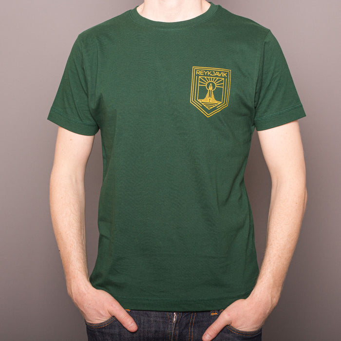 Hallgrímskirkja Church - T-Shirt - Bottle Green