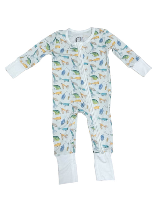 Hamner Hill- Boys Crank Bait Double Zipper Romper