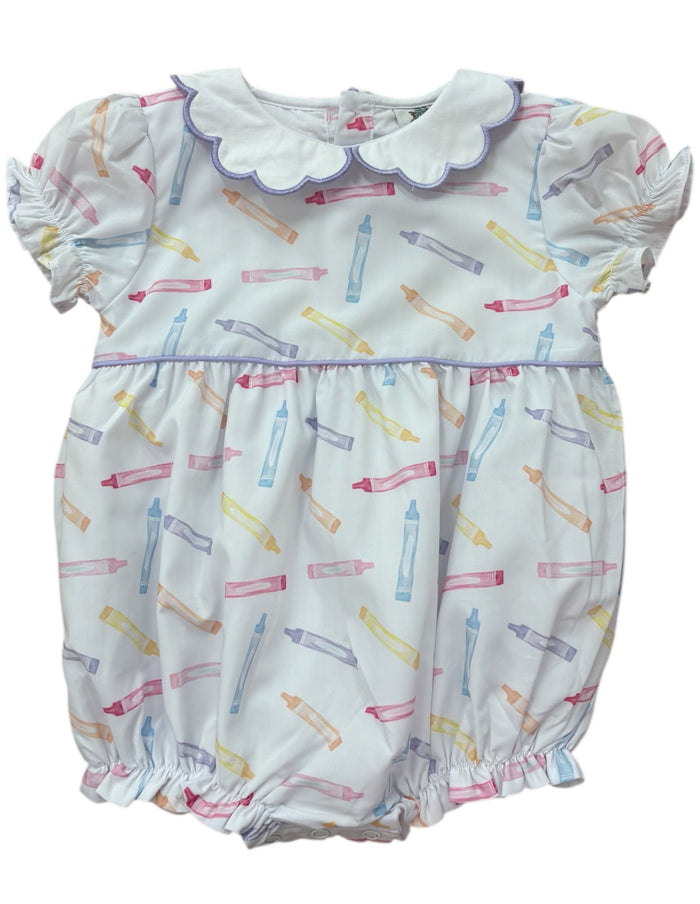 HAMNER HILL-Pastel Crayons Scalloped Collar Bubble