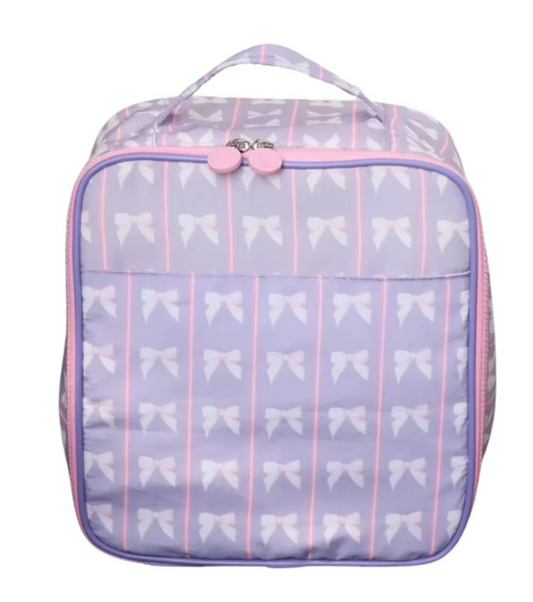 Hamner Hill-Striped Purple Bow Lunchbox