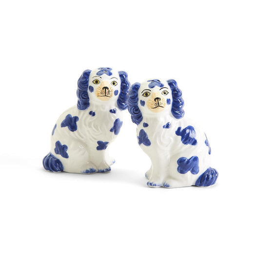Hand Painted Staffordshire Dog Salt N Pepper Set