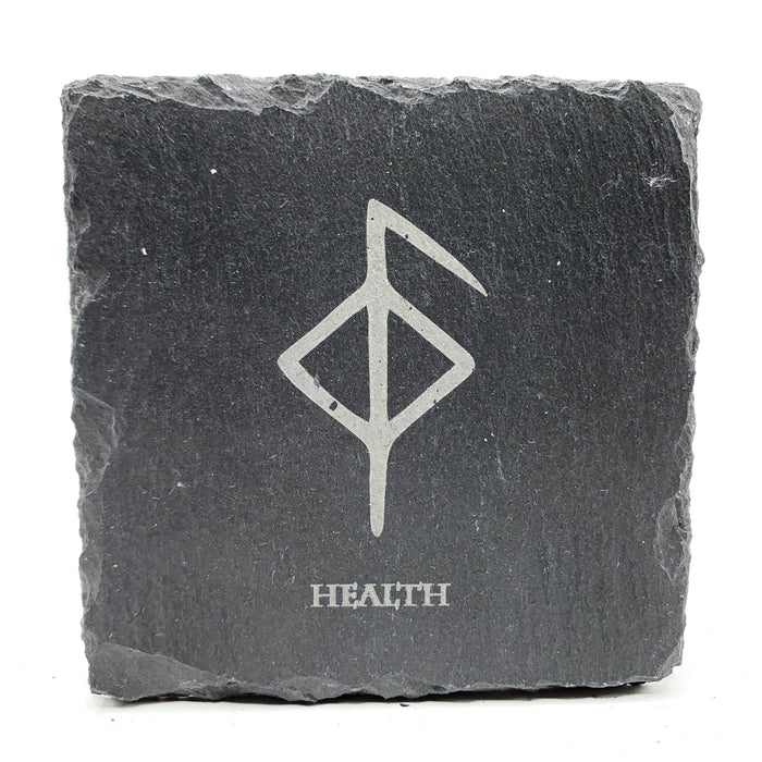 Health - Viking Rune - Slate Coaster