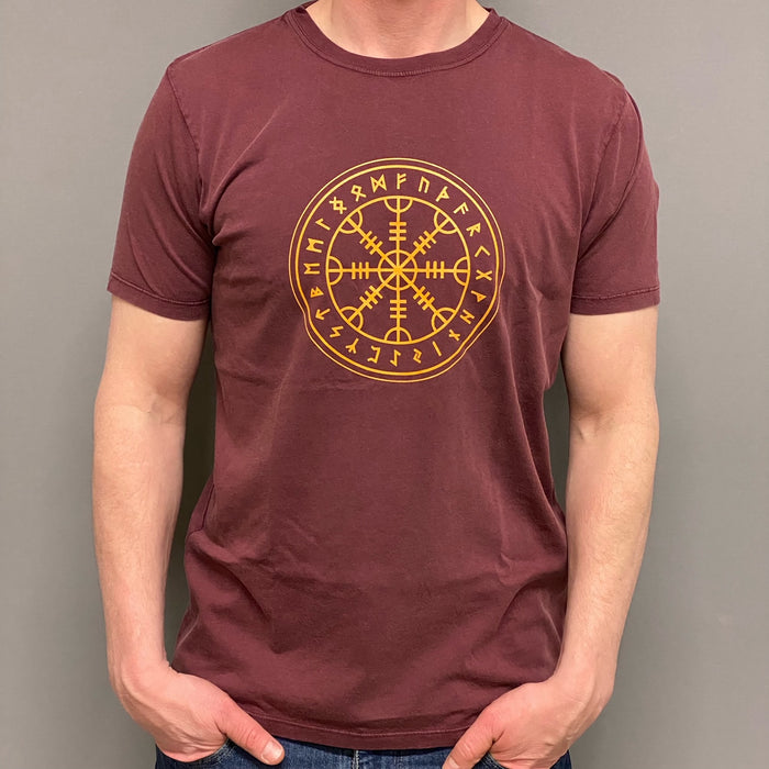 Helm of Awe - T-shirt - Burgundy