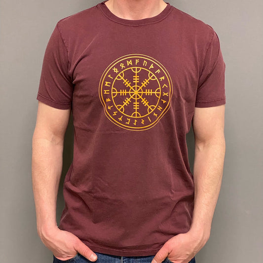 Helm of Awe - T-shirt - Burgundy