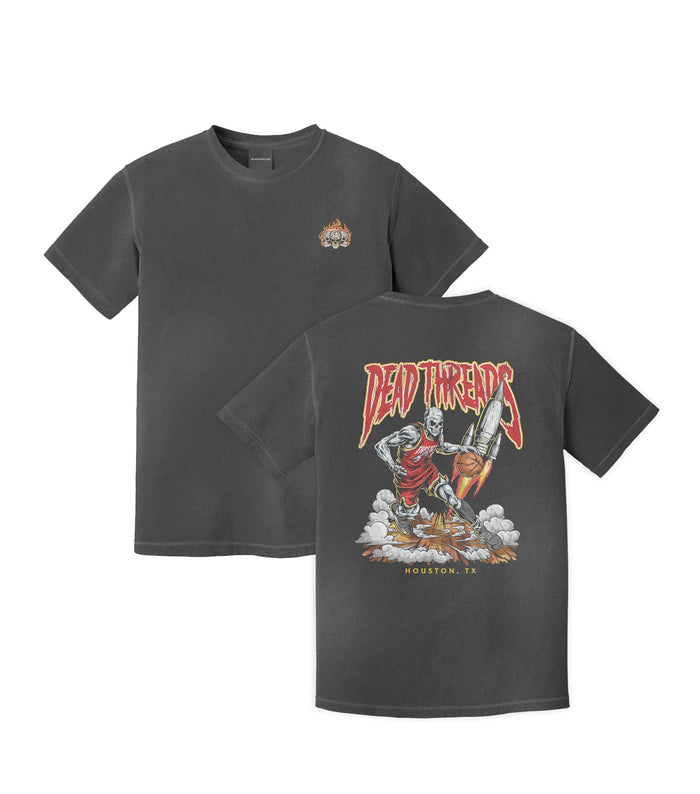 HOUSTON BASKETBALL - “3 SKULL” PREMIUM T - SHIRT – T-Shirt – Dead Threads Apparel
