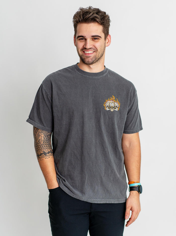 HOUSTON BASKETBALL - “3 SKULL” PREMIUM T - SHIRT – T-Shirt – Dead Threads Apparel