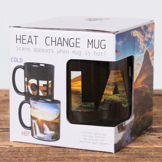 Iceland - Heat Change Mug - Black - Idontspeakicelandic